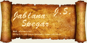 Jablana Špegar vizit kartica